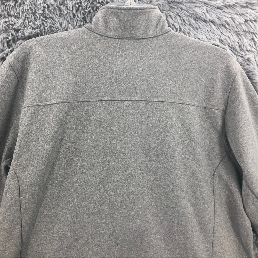 North Face Pullover Mens Large Grey Deep Zip   Athletic Workout Top